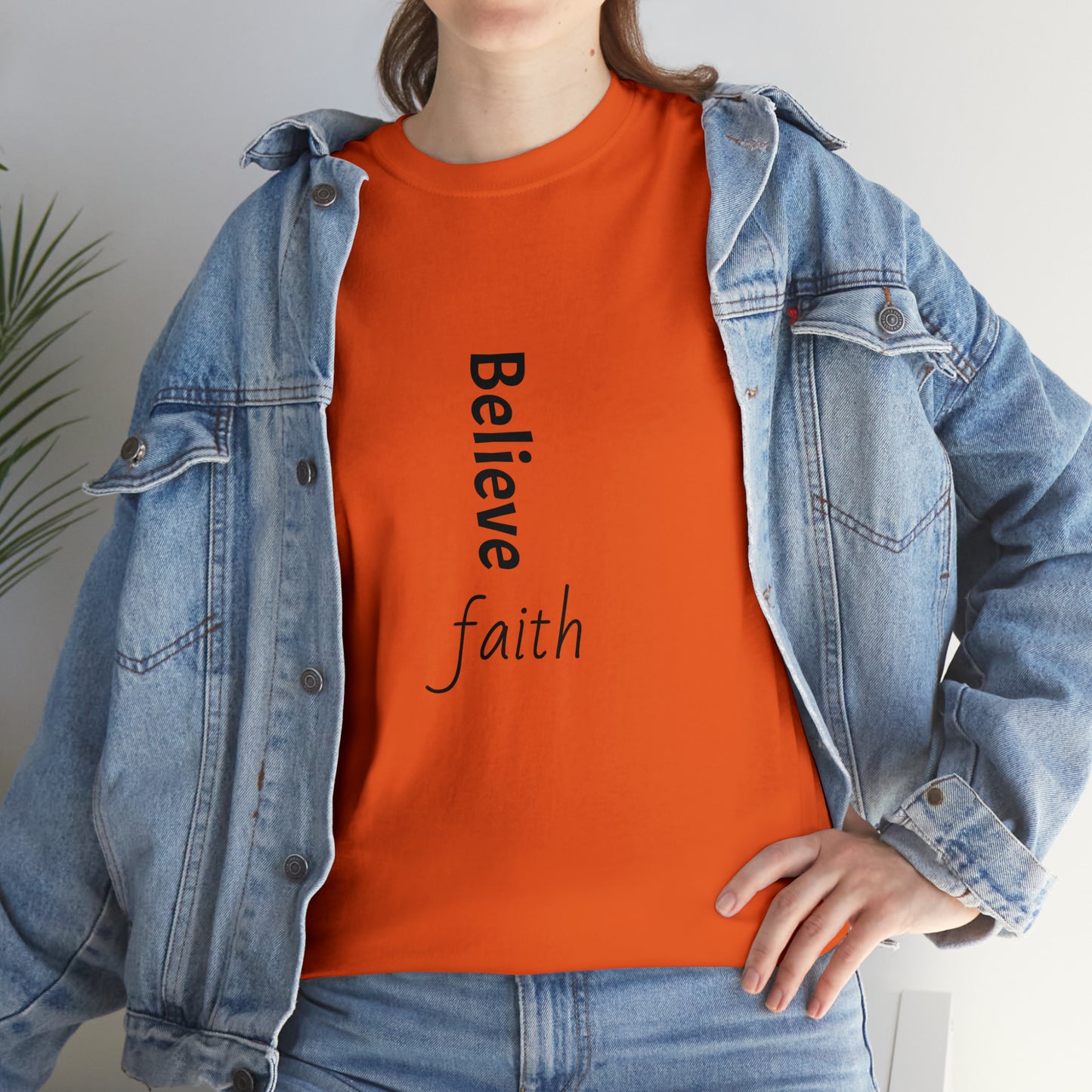 Believe, Faith, Unisex Heavy Cotton Tee Shirt Religion gift*