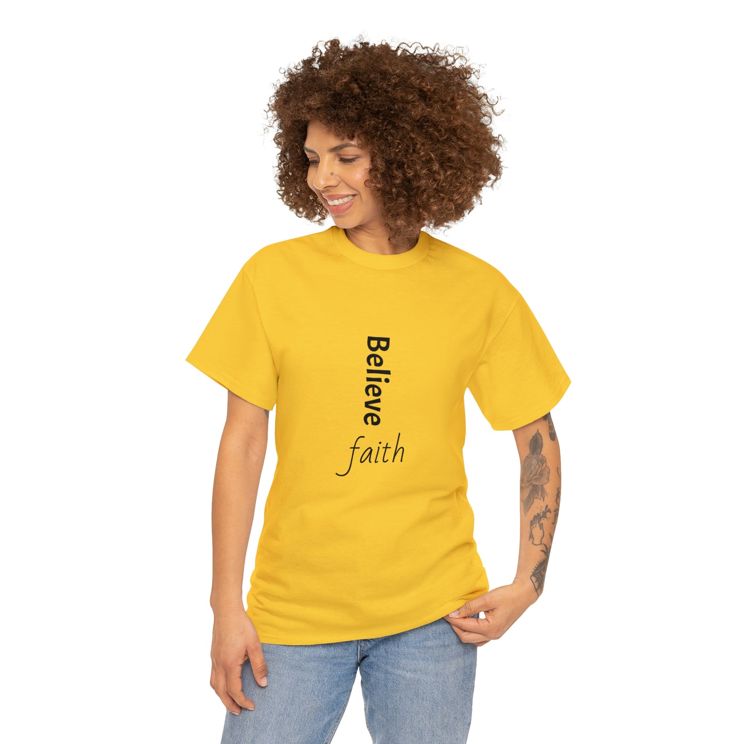 Believe, Faith, Unisex Heavy Cotton Tee Shirt Religion gift*