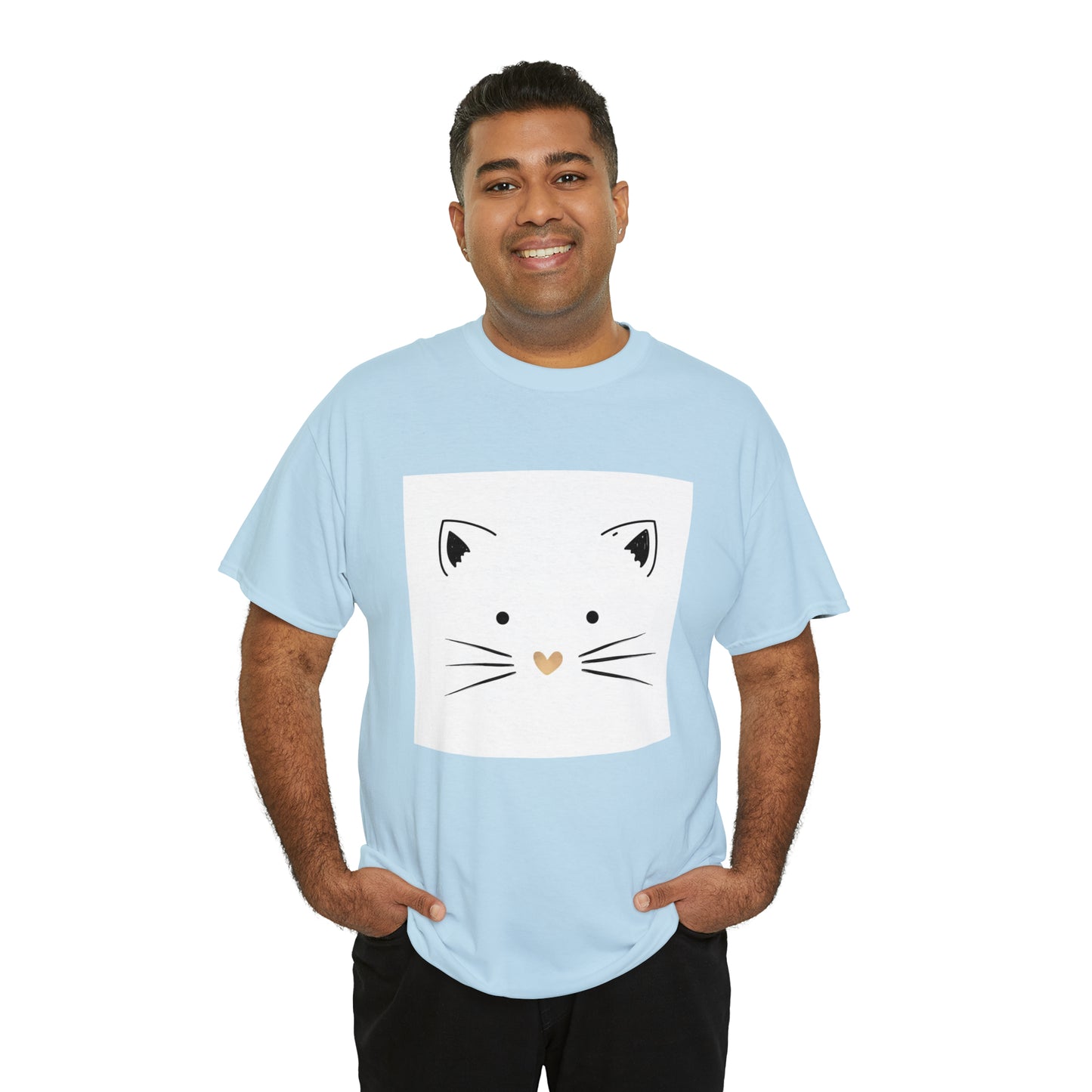 Cute Cat Unisex Heavy Cotton Tee Shirt*