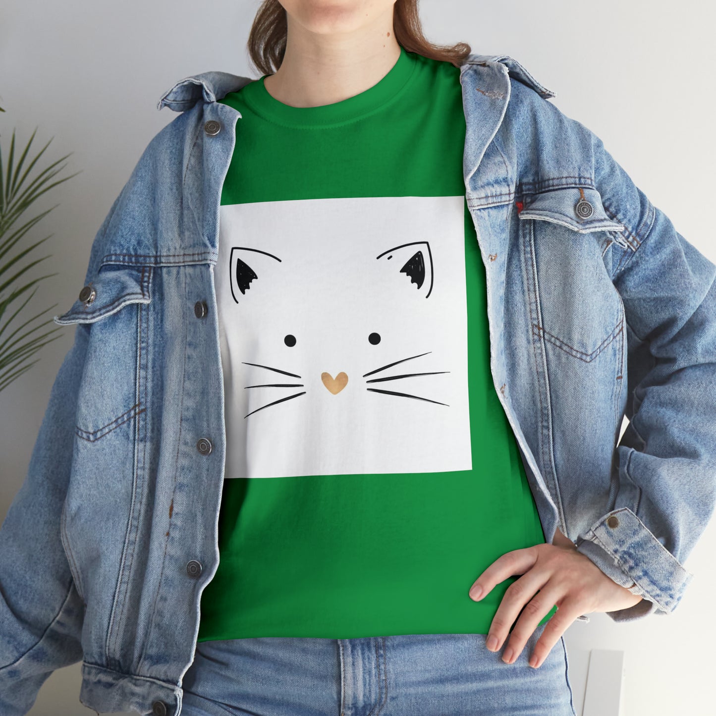 Cute Cat Unisex Heavy Cotton Tee Shirt*