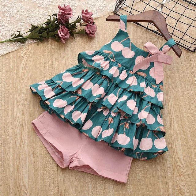 Kids Girls Clothes For Baby Girl Kids T-Shirt Shorts Suit*