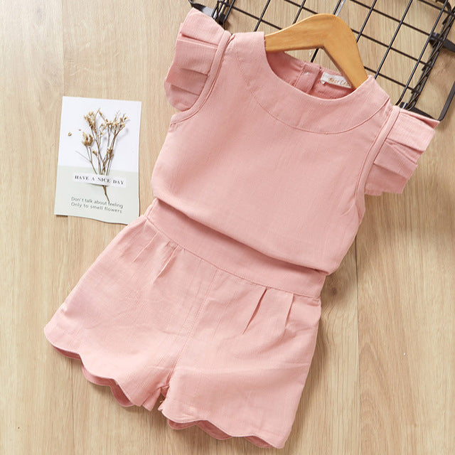 Kids Girls Clothes For Baby Girl Kids T-Shirt Shorts Suit*