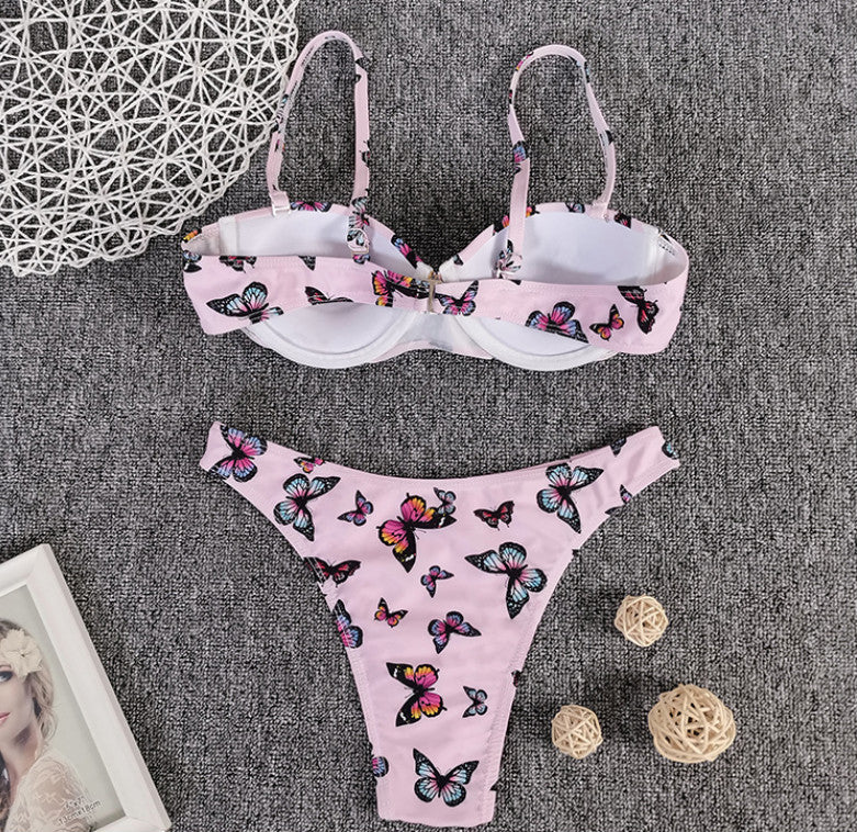 Bikini Sexy Butterfly Print Bikini High Quality Swimsuit Women*