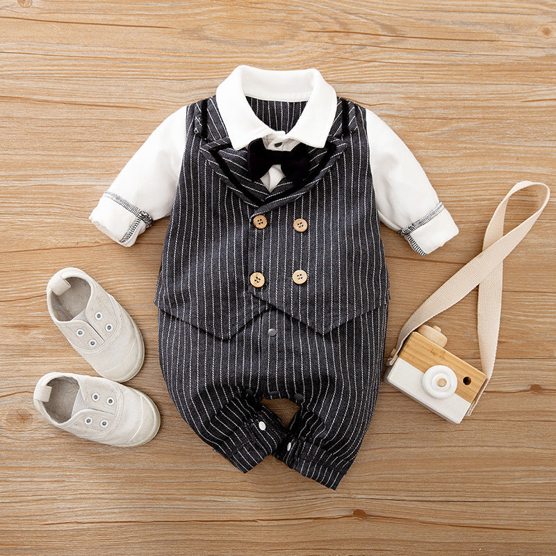 Baby Onesie *Spring And Autumn Models Gentleman Baby Clothes Long-Sleeved
