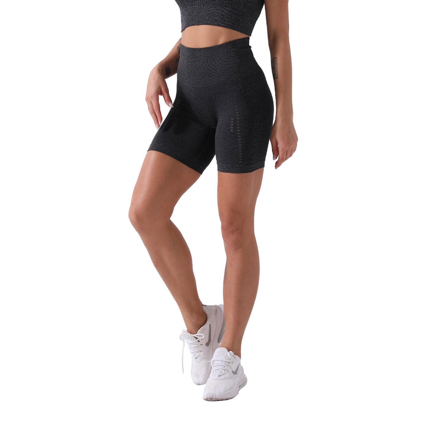 Spandex Solid Seamless Shorts* Women Soft Workout Tights Fitness Outfits Yoga Pants Gym Wear