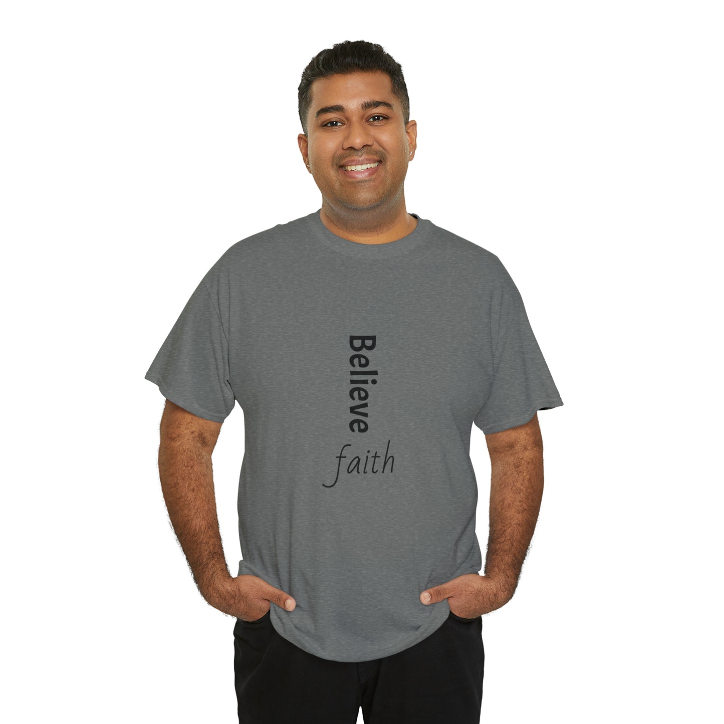 Believe, Faith, Unisex Heavy Cotton Tee Shirt Religion gift*