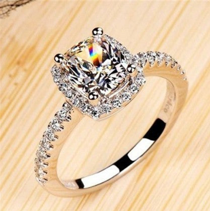 Rings For Women* Bridal Wedding Anelli Trendy Jewelry Engagement Ring White Gold Color Anillos