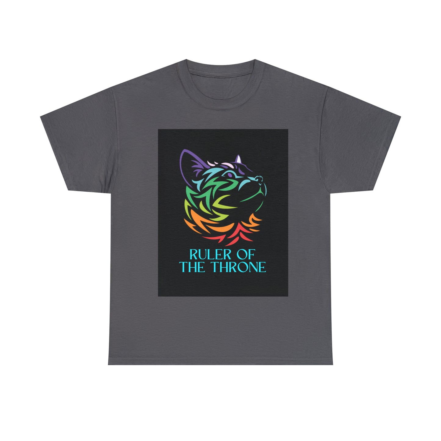 "Ruler of The Throne" Cat Lover Unisex Heavy Cotton Tee Shirt*