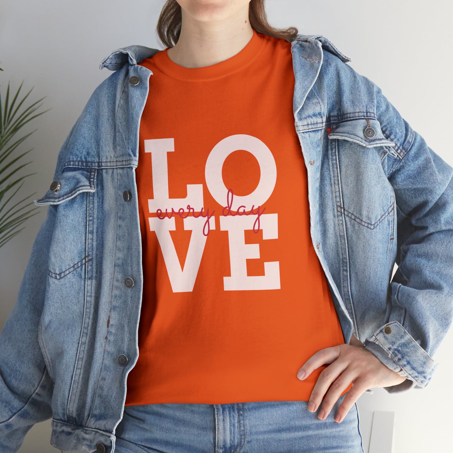 Love everyday Unisex Heavy Cotton Tee shirt gift*