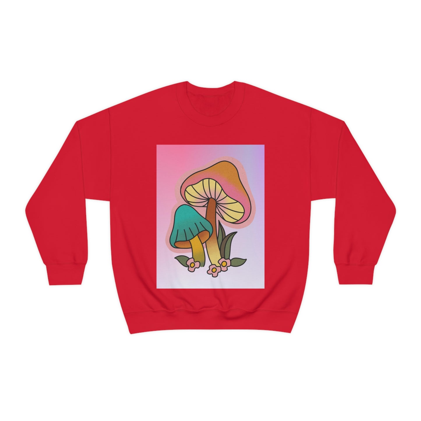 Retro Mushroom Unisex Heavy Blend Crewneck Sweatshirt*