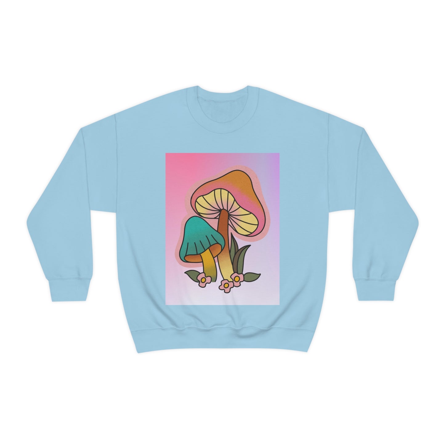 Retro Mushroom Unisex Heavy Blend Crewneck Sweatshirt*