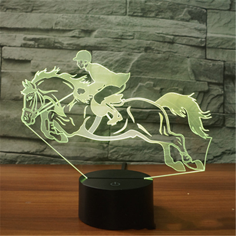 Home Simple Horse Riding Colorful LED Touch Light Night Light*