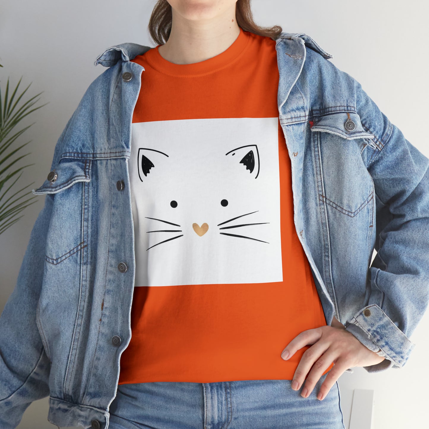 Cute Cat Unisex Heavy Cotton Tee Shirt*