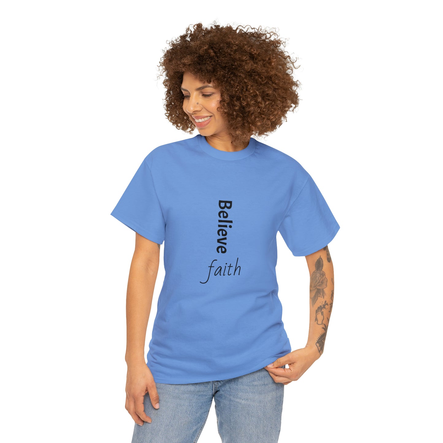 Believe, Faith, Unisex Heavy Cotton Tee Shirt Religion gift*