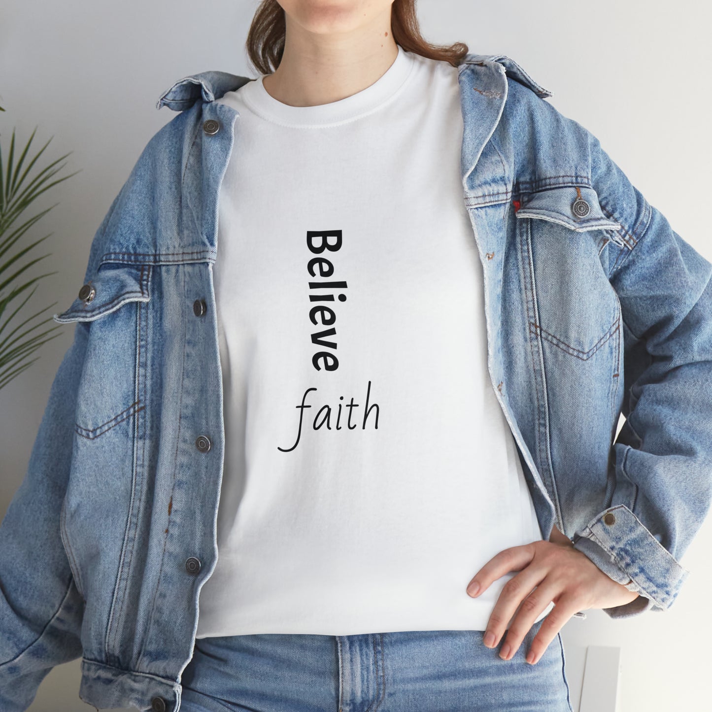 Believe, Faith, Unisex Heavy Cotton Tee Shirt Religion gift*