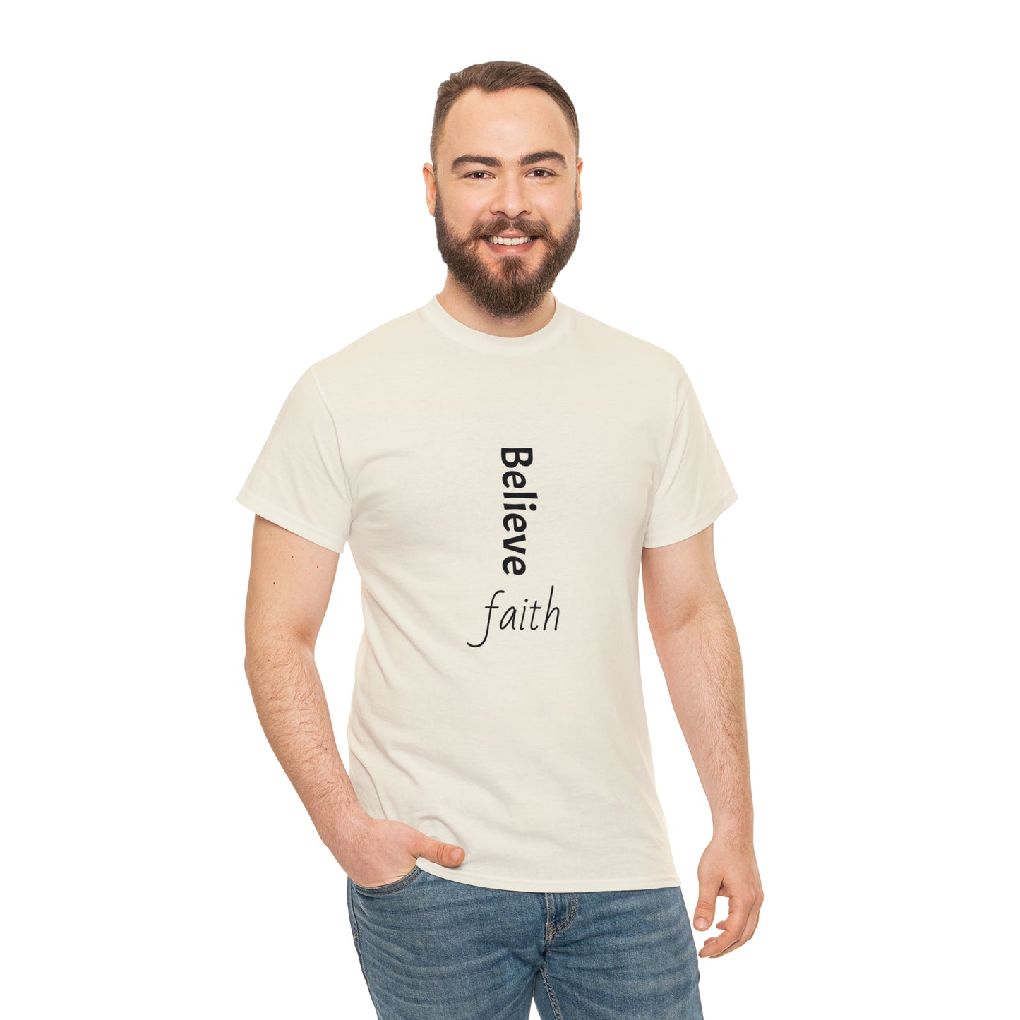 Believe, Faith, Unisex Heavy Cotton Tee Shirt Religion gift*