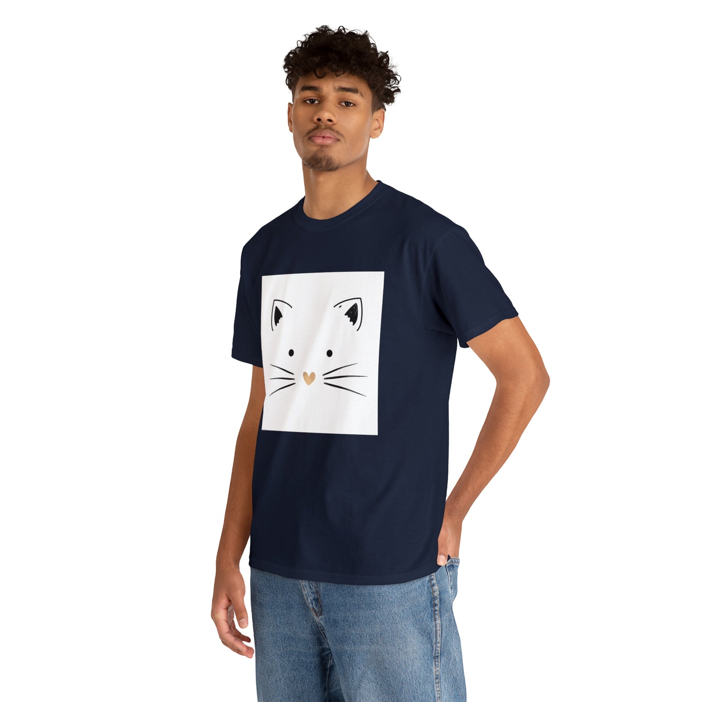 Cute Cat Unisex Heavy Cotton Tee Shirt*