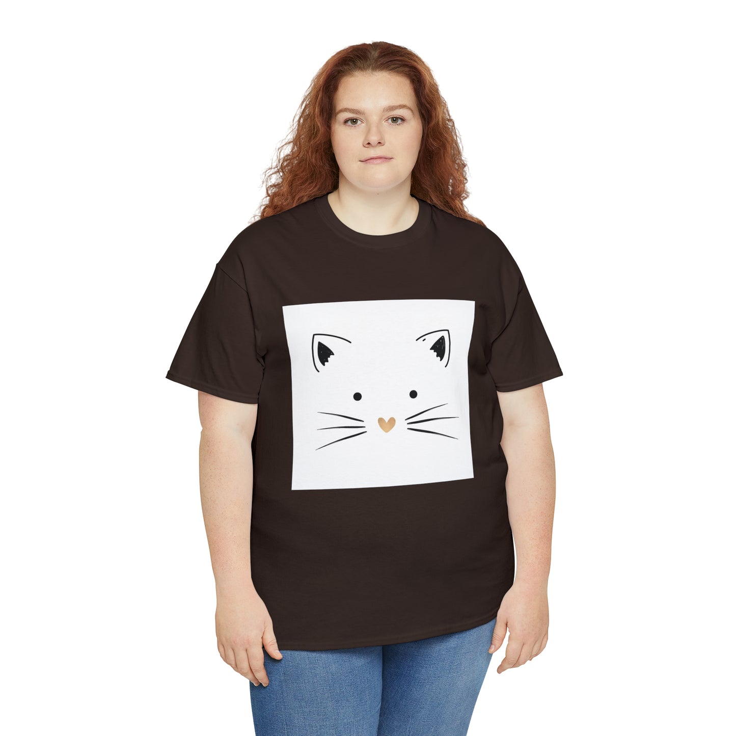 Cute Cat Unisex Heavy Cotton Tee Shirt*