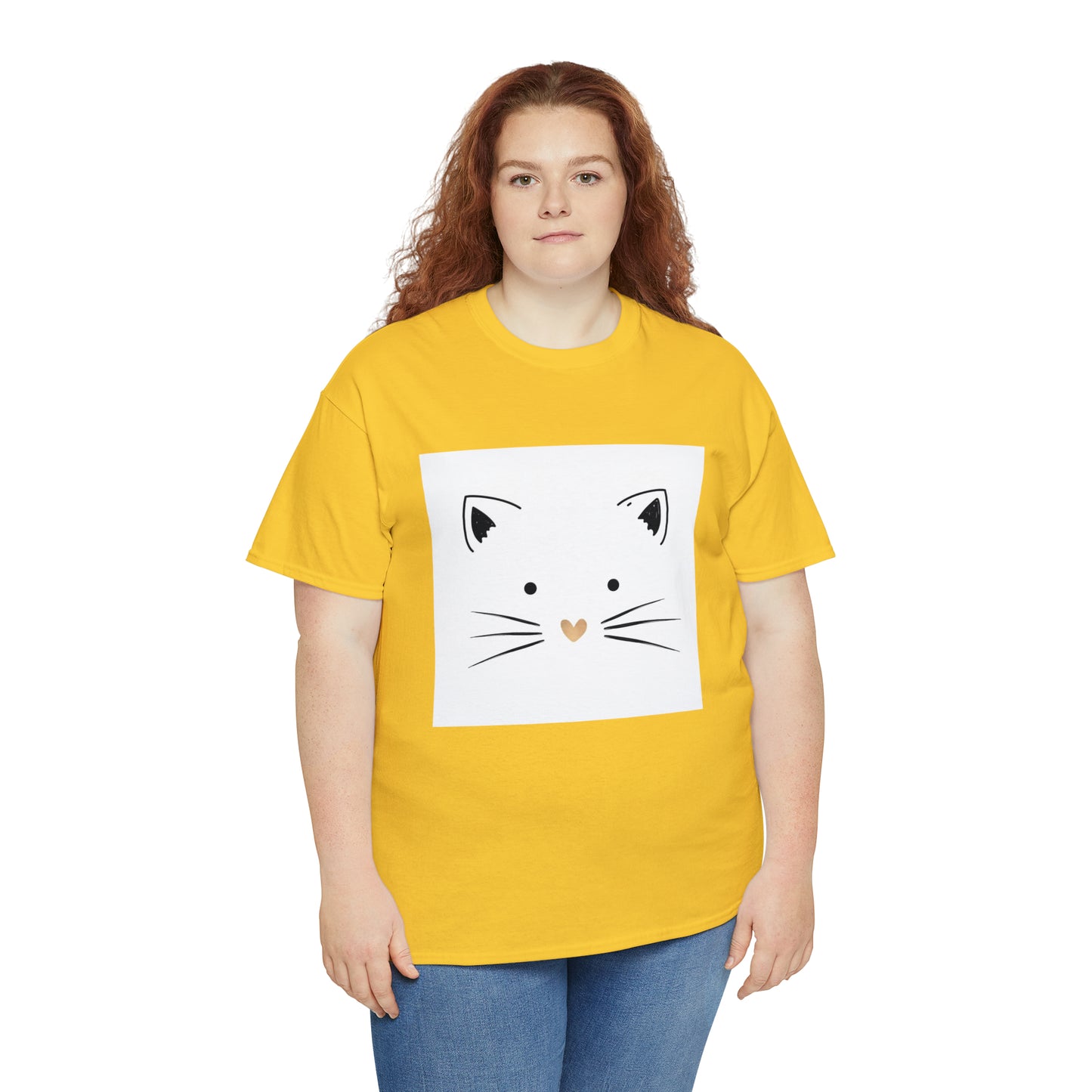 Cute Cat Unisex Heavy Cotton Tee Shirt*