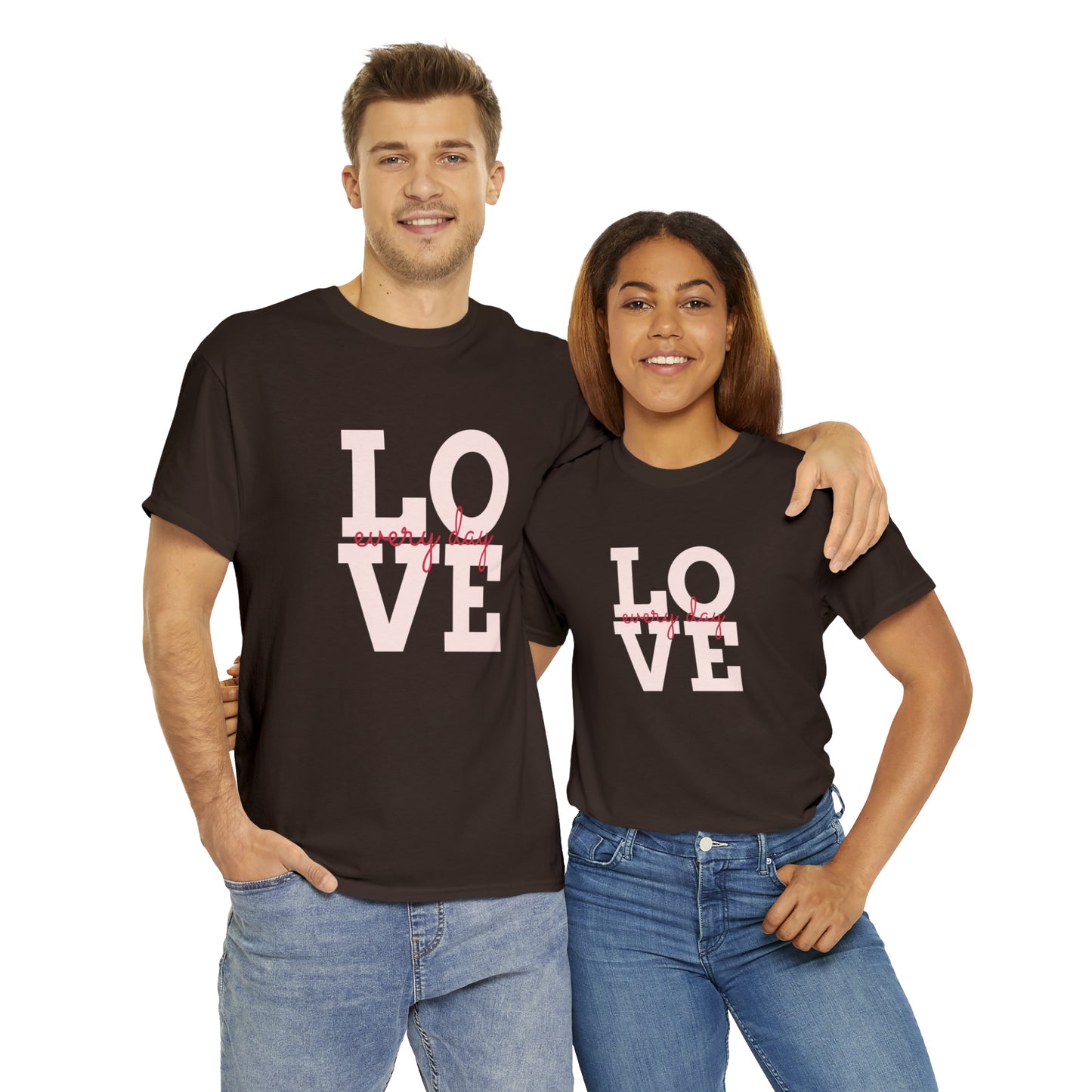 Love everyday Unisex Heavy Cotton Tee shirt gift*