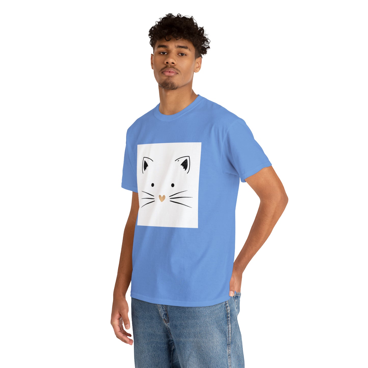 Cute Cat Unisex Heavy Cotton Tee Shirt*