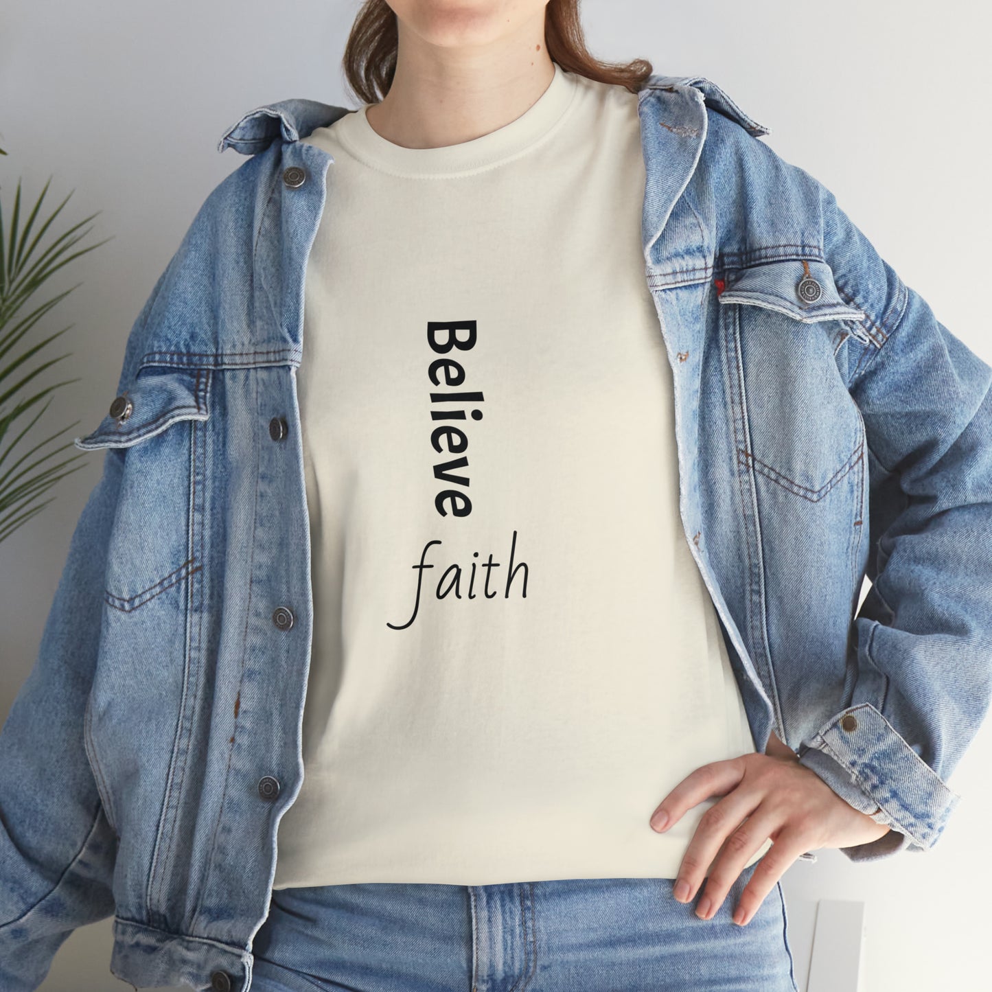 Believe, Faith, Unisex Heavy Cotton Tee Shirt Religion gift*