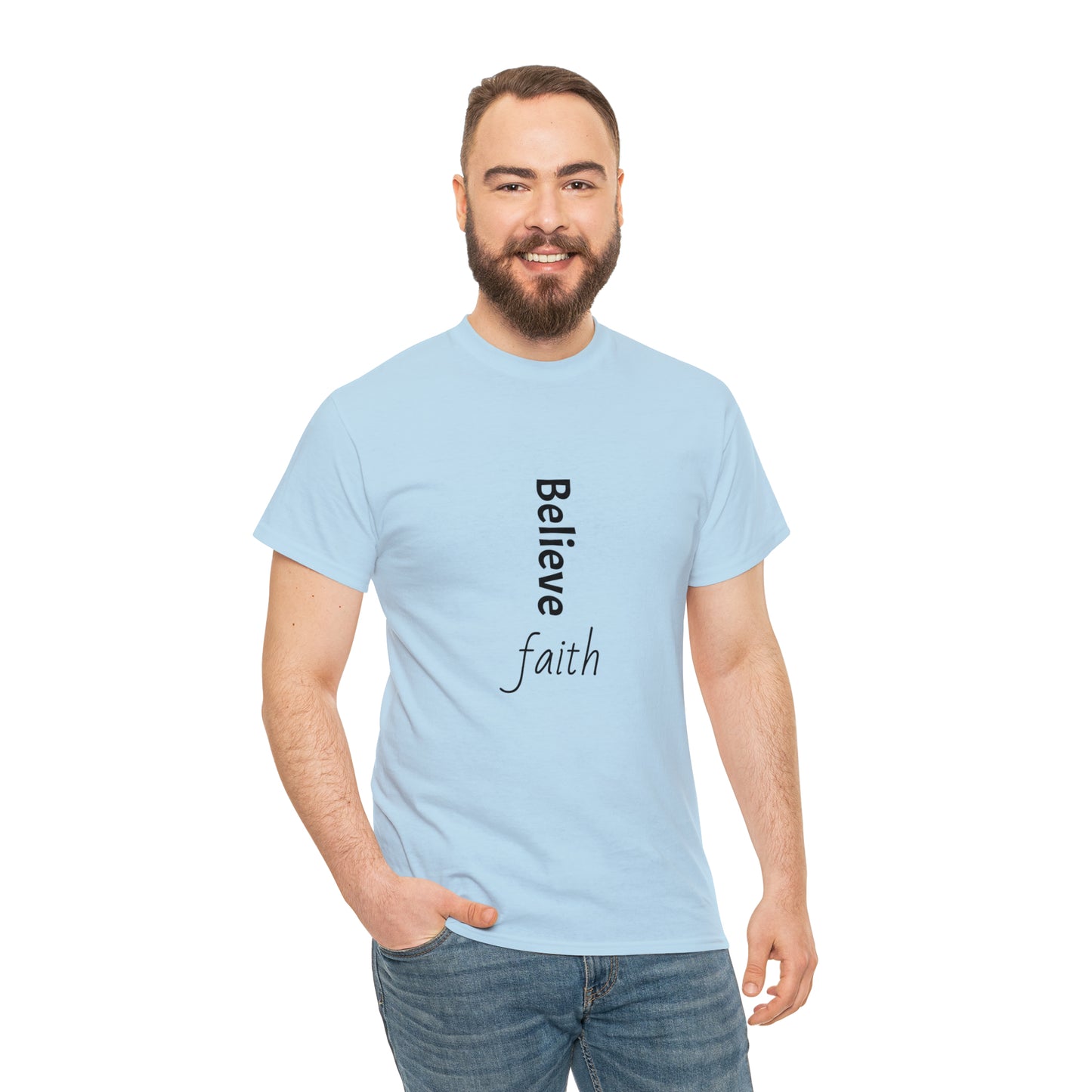 Believe, Faith, Unisex Heavy Cotton Tee Shirt Religion gift*