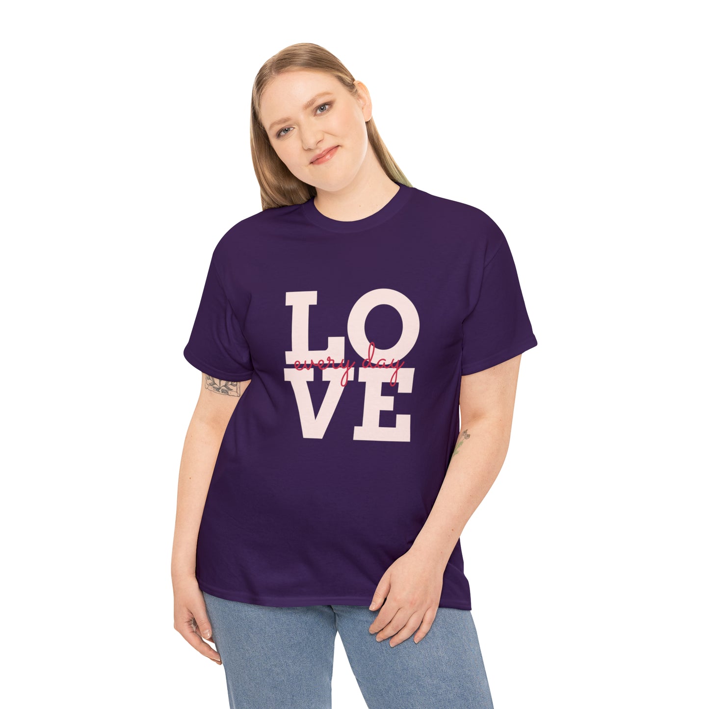 Love everyday Unisex Heavy Cotton Tee shirt gift*