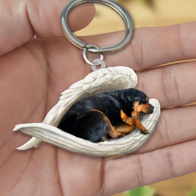 Dog Sleeping Angel Keychains*