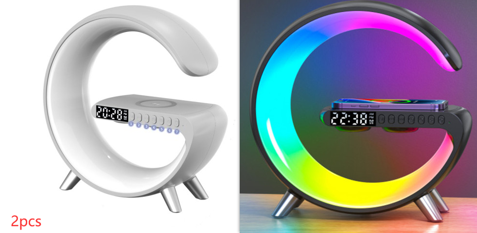 2023 New Intelligent LED Lamp Bluetooth Speaker* Wireless Charger Atmosphere Lamp App Control For Bedroom Home Decor