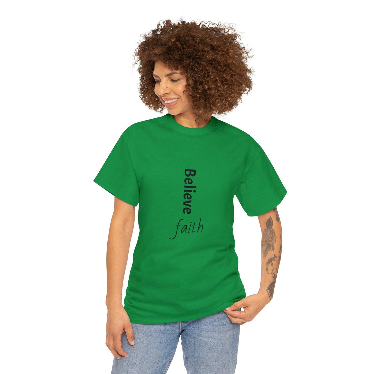 Believe, Faith, Unisex Heavy Cotton Tee Shirt Religion gift*