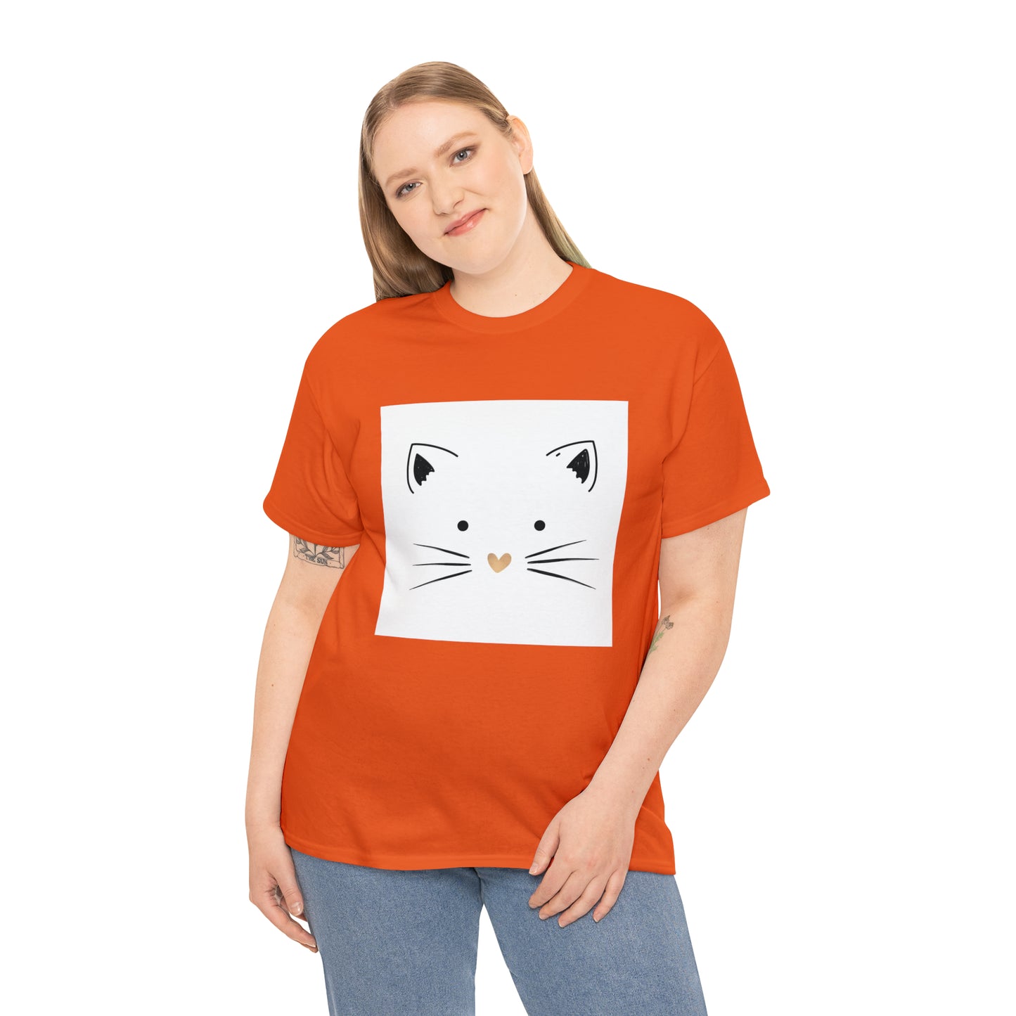 Cute Cat Unisex Heavy Cotton Tee Shirt*