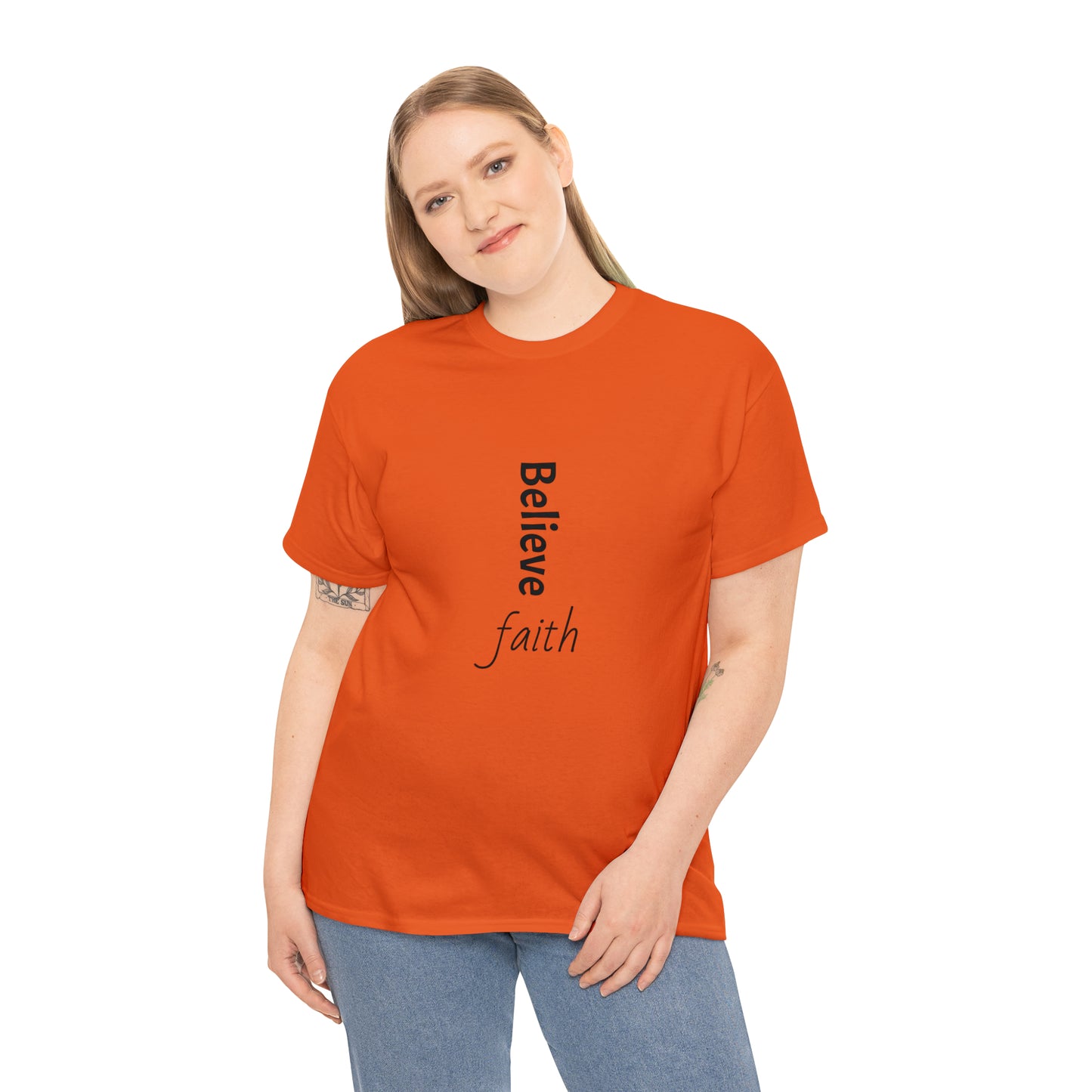 Believe, Faith, Unisex Heavy Cotton Tee Shirt Religion gift*