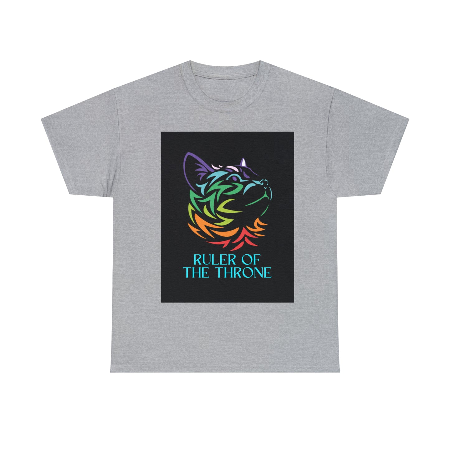 "Ruler of The Throne" Cat Lover Unisex Heavy Cotton Tee Shirt*