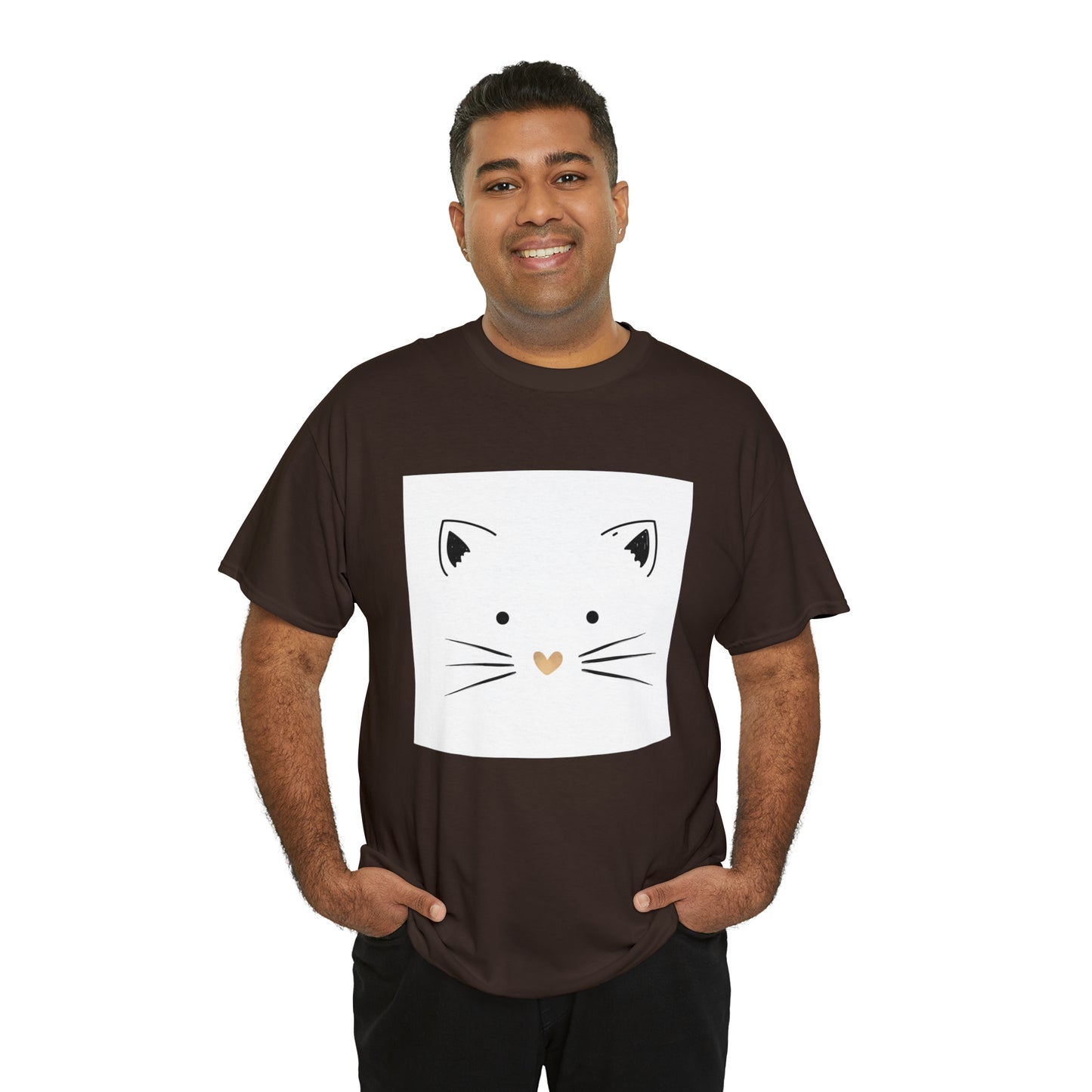 Cute Cat Unisex Heavy Cotton Tee Shirt*