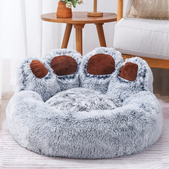 Pet Bear Paw Shape House Cozy Bed*