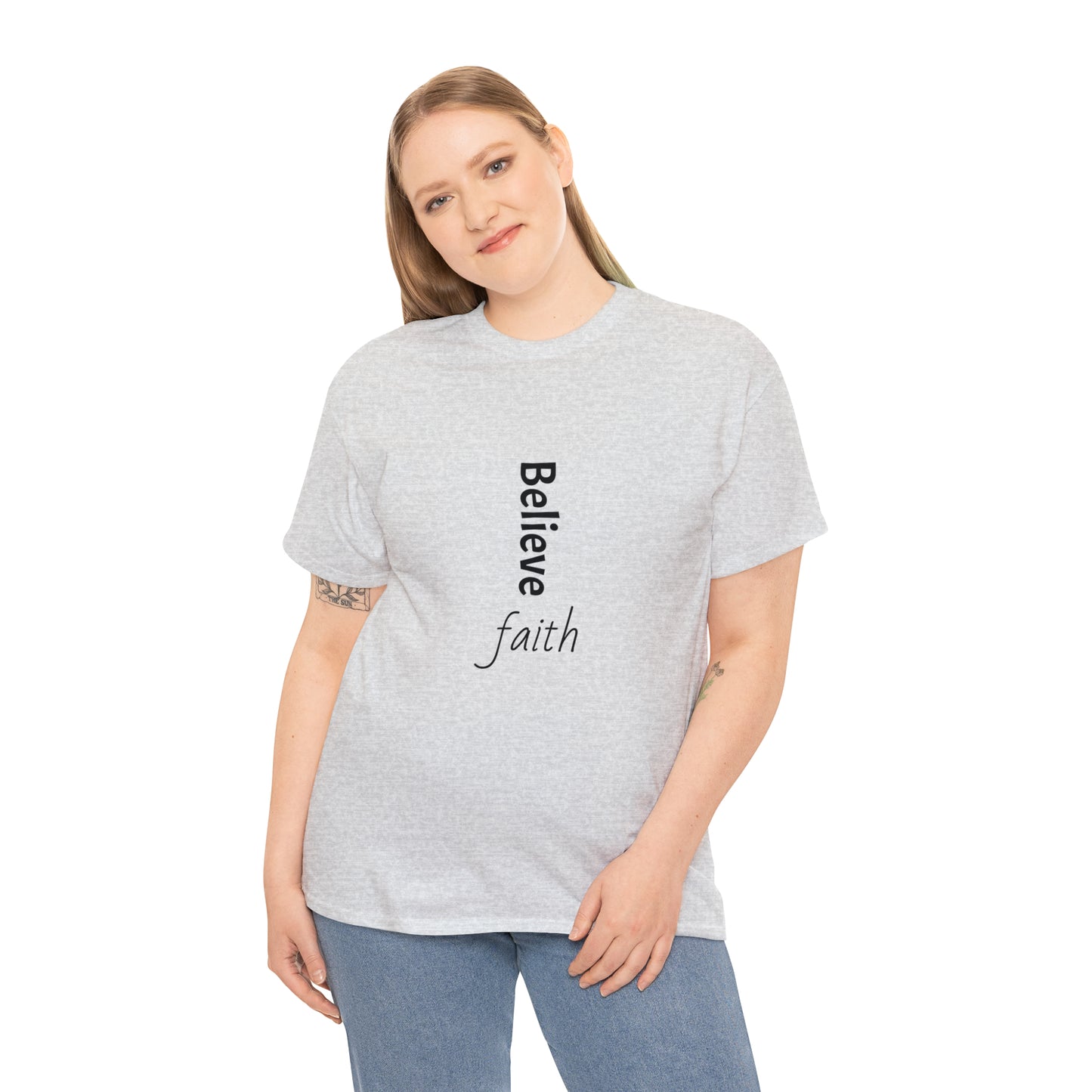 Believe, Faith, Unisex Heavy Cotton Tee Shirt Religion gift*