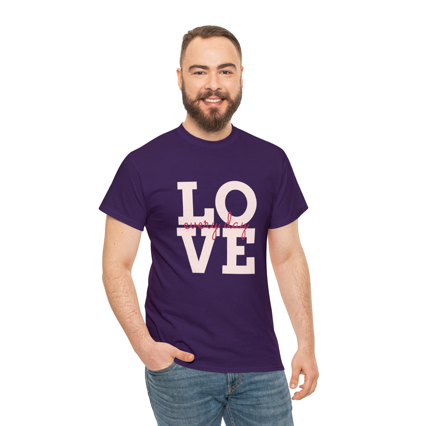 Love everyday Unisex Heavy Cotton Tee shirt gift*