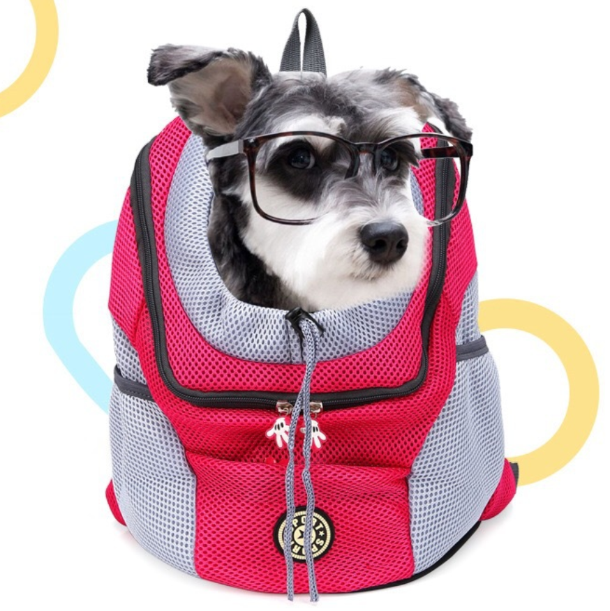 Pet Dog Carrier Carrier *For Dogs Backpack Out Double Shoulder Portable Travel Outdoor Carrier Bag Mesh