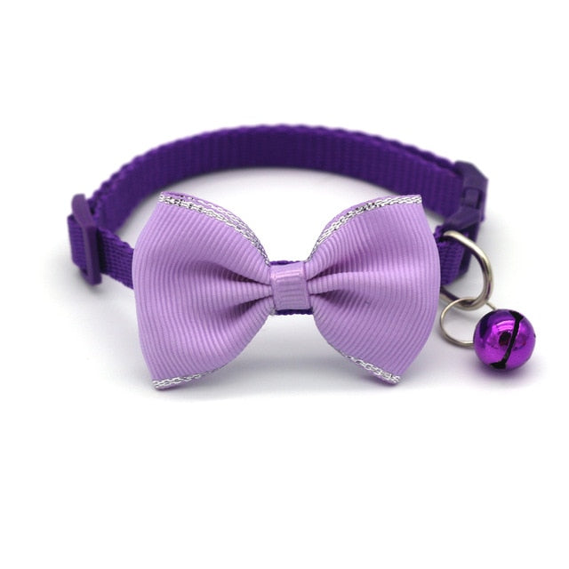 Stylish Bow and Bell Pet Collar*