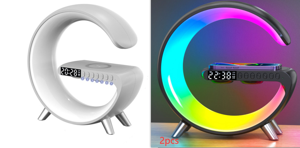 2023 New Intelligent LED Lamp Bluetooth Speaker* Wireless Charger Atmosphere Lamp App Control For Bedroom Home Decor