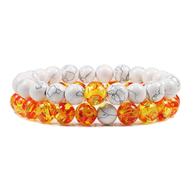 Natural Stone and Lava Stone Unisex Bracelet* Gift Multicolor Bracelet