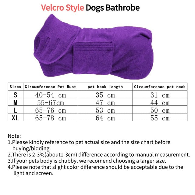 Super Absorbent Pet Bathrobe*