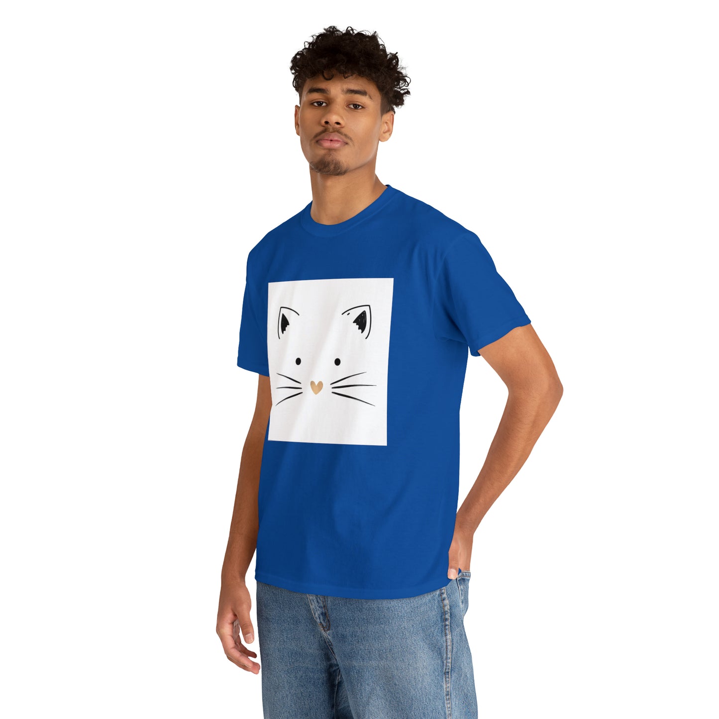 Cute Cat Unisex Heavy Cotton Tee Shirt*