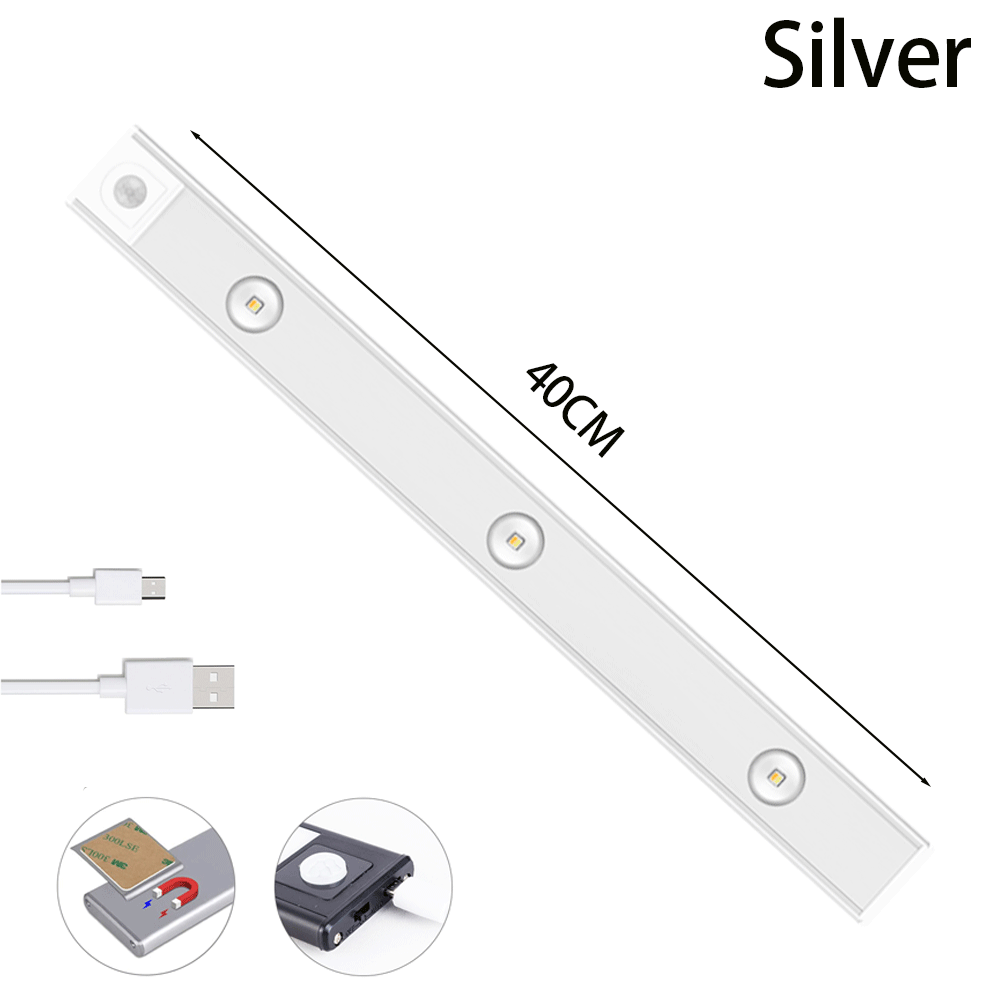 USB LED* Night Light Motion Sensor Wireless Thin LED Wine Cooler Light For Kitchen Cabinet Bedroom Wardrobe Indoor Lighting