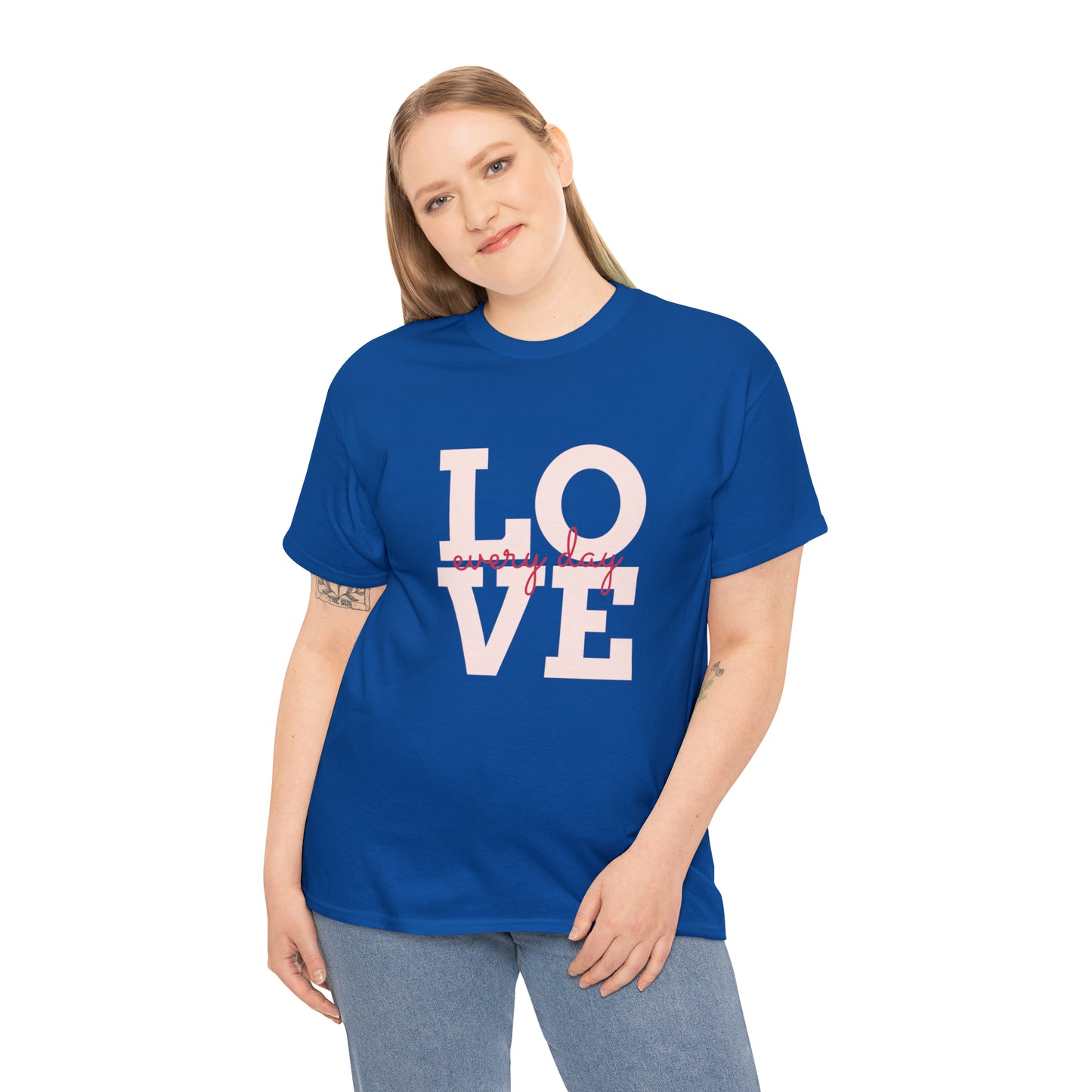 Love everyday Unisex Heavy Cotton Tee shirt gift*