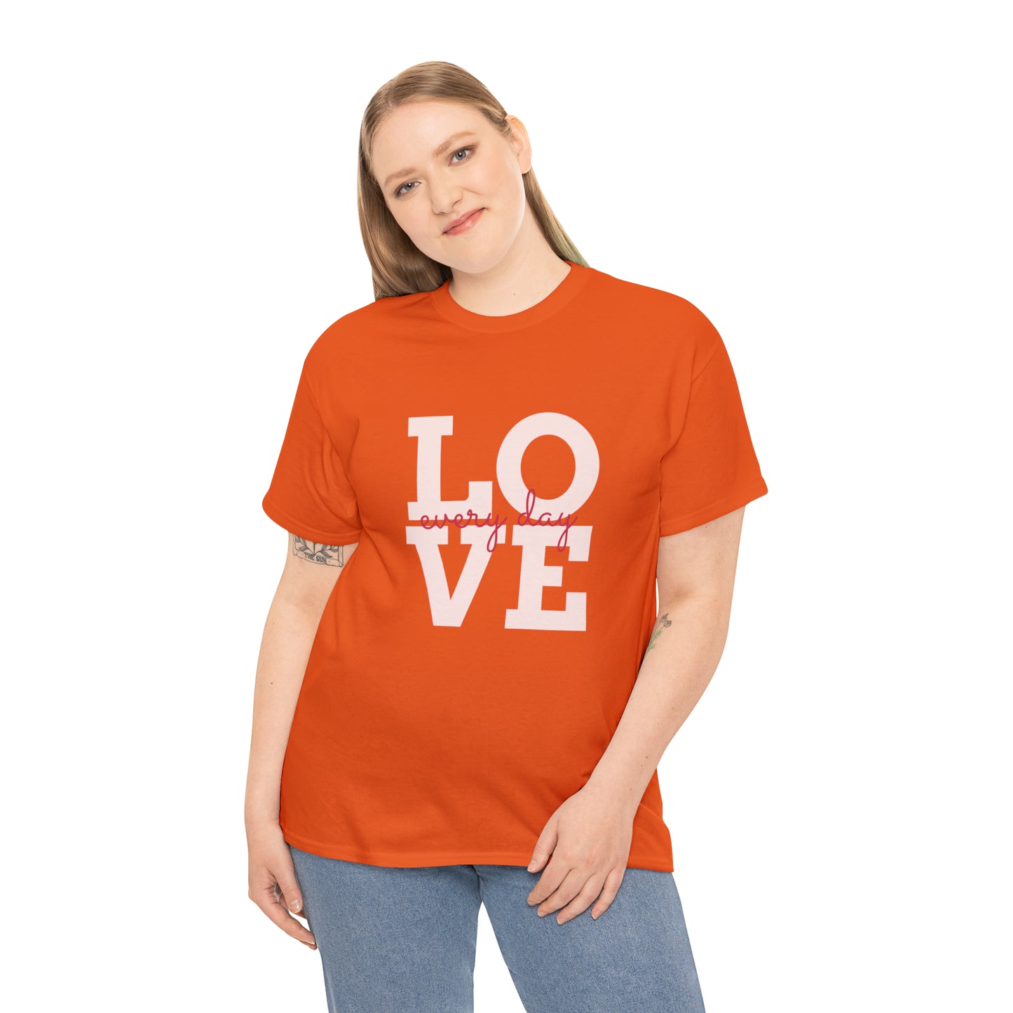 Love everyday Unisex Heavy Cotton Tee shirt gift*