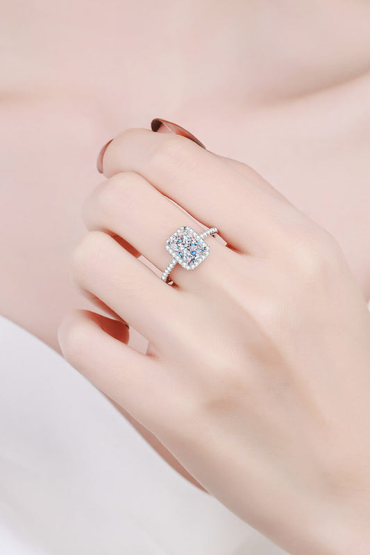 1 Carat Rectangle Moissanite Ring*