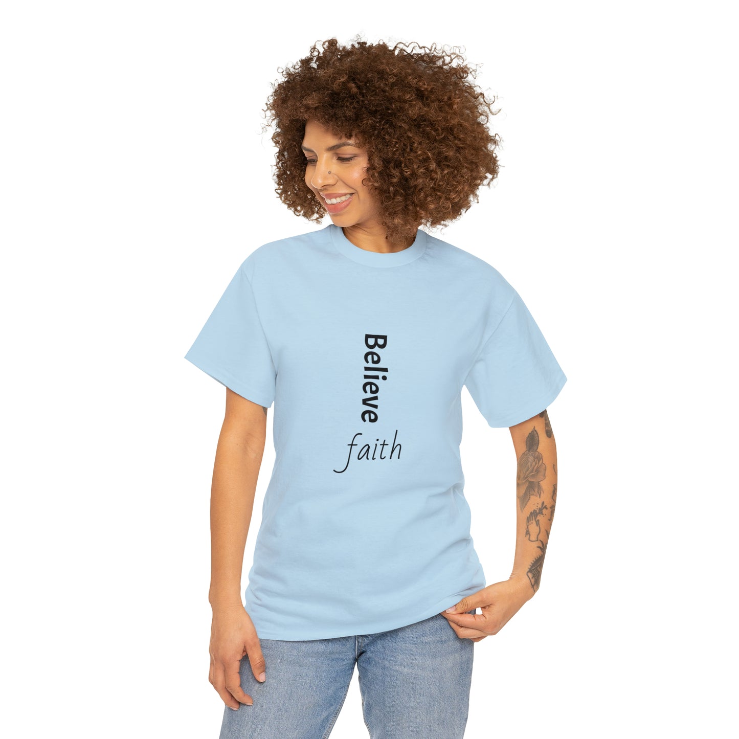 Believe, Faith, Unisex Heavy Cotton Tee Shirt Religion gift*