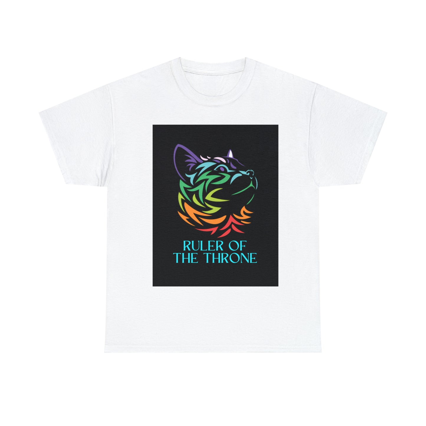 "Ruler of The Throne" Cat Lover Unisex Heavy Cotton Tee Shirt*